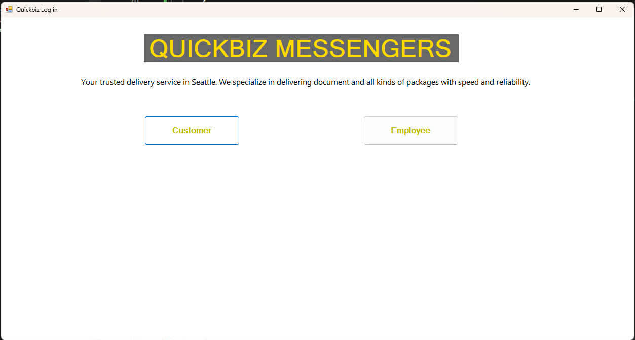 QuickBiz Portal Interface